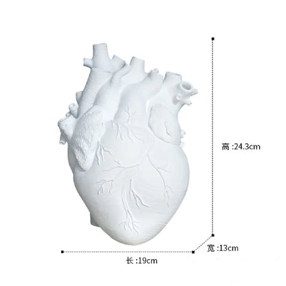 Heart's Essence Artistic Resin Vase