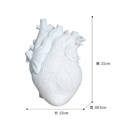 Heart's Essence Artistic Resin Vase