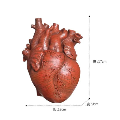 Heart's Essence Artistic Resin Vase