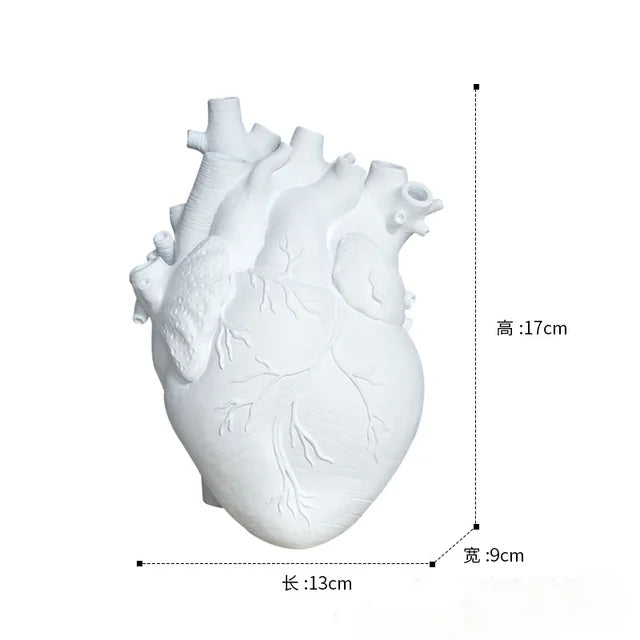 Heart's Essence Artistic Resin Vase