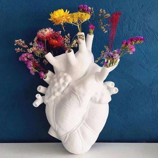 Heart's Essence Artistic Resin Vase